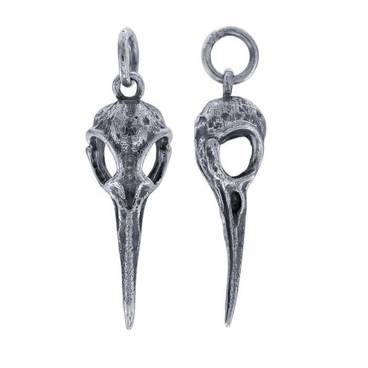 Sterling Silver Hummingbird Skull Pendant