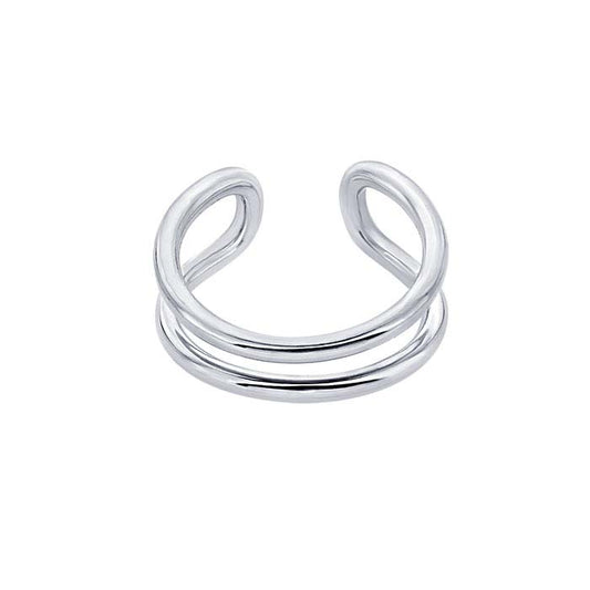 Sterling Silver 9mm Double Ear Cuff
