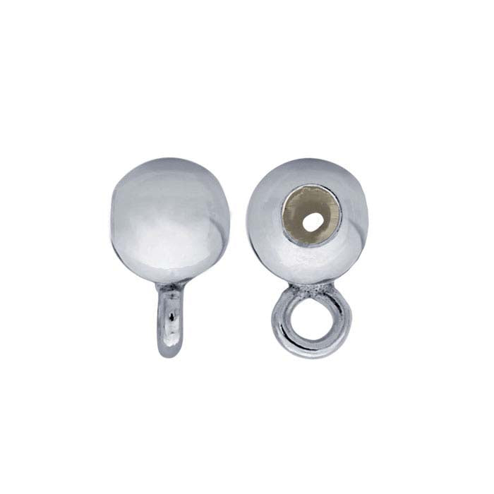Sterling Silver 3mm Rund "Smart" Pärla med Silikoninsats & Ring