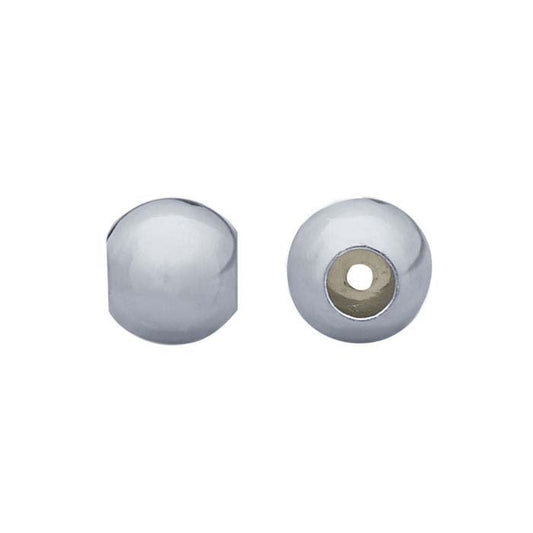 Sterling Silver 3mm Rund "Smart" Pärla med Silikoninsats