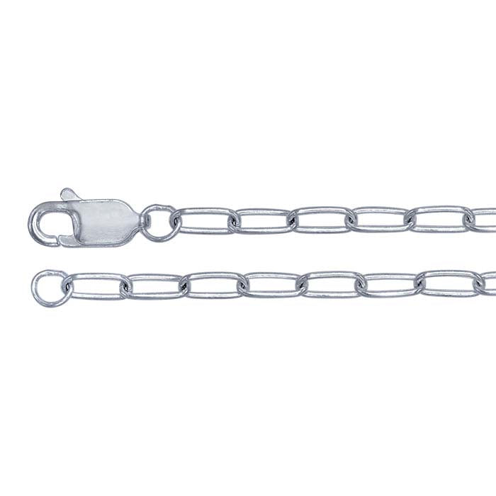 Sterling Silver Elongated Oval Cable Chain