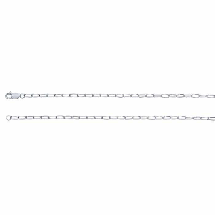 Sterling Silver Elongated Oval Cable Chain