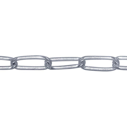 Sterling Silver 2,6 mm Oval Kabelkedja, Per Fot
