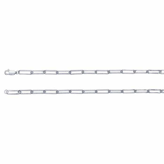 Sterling Silver 3,8 mm Oval Kabelkedja