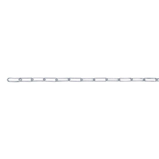 Sterling Silver 3,8 mm Oval Kabelkedja, Per Fot