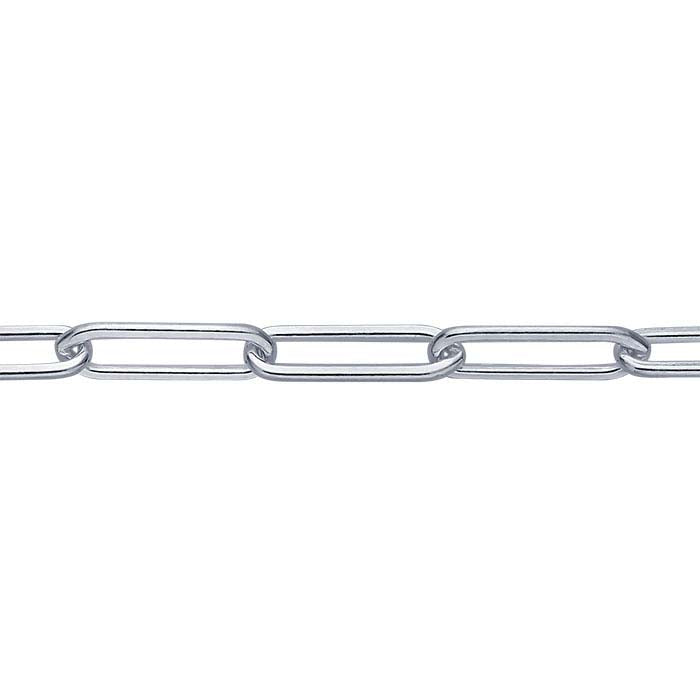 Sterling Silver 3.8mm Flat Oval Cable Chain