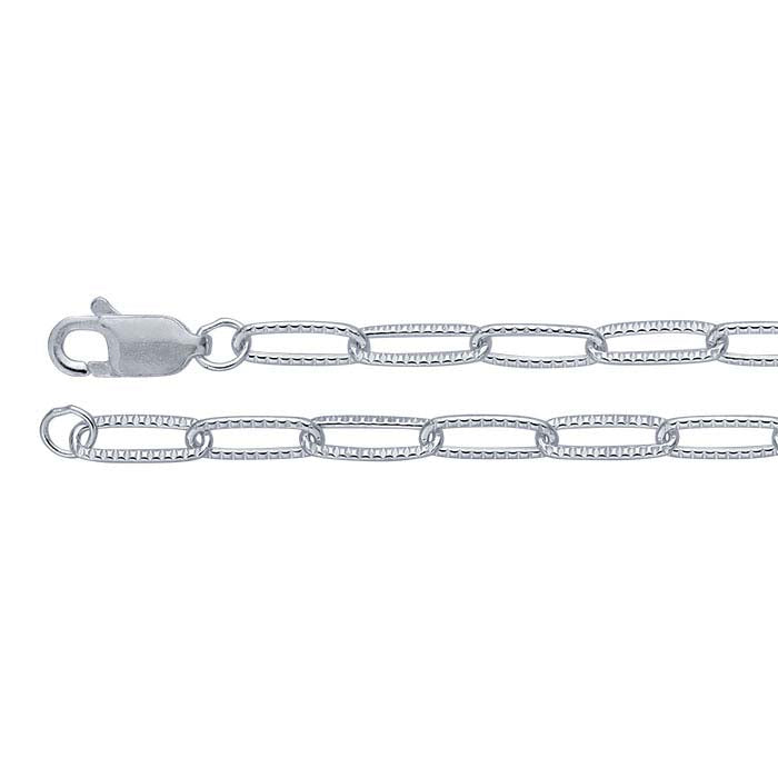 Sterling Silver 3.1 Patterned Cable Chain
