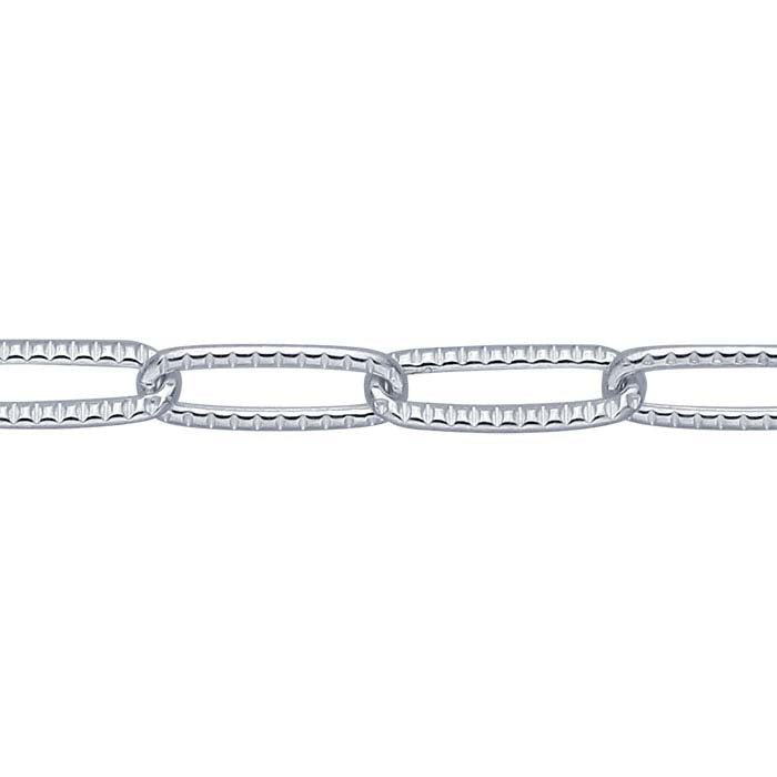 Sterling Silver 3.1 Patterned Cable Chain