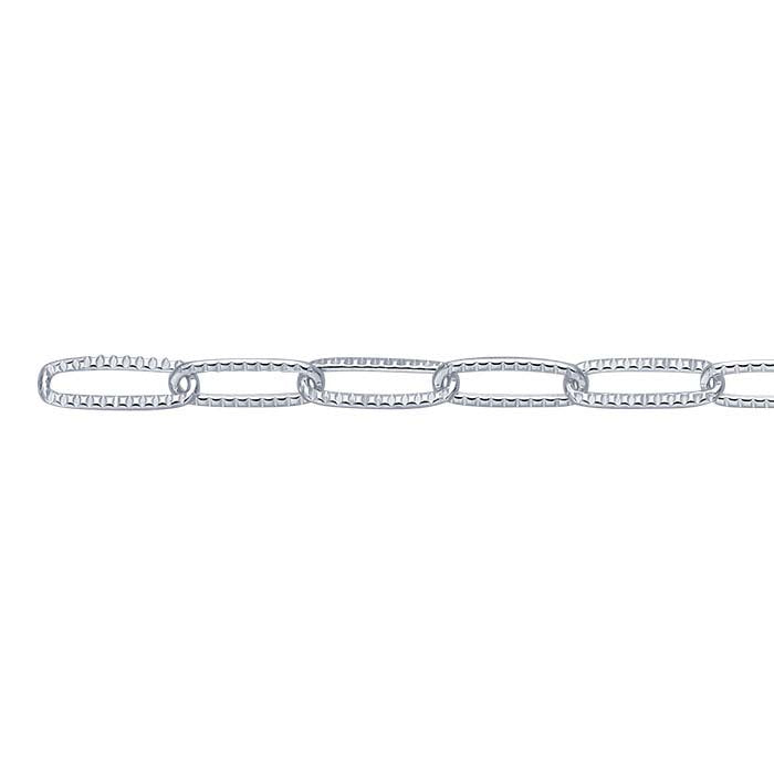 Sterling Silver 3.1 Patterned Cable Chain
