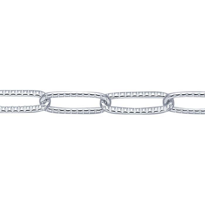 Sterling Silver 3.1 Patterned Cable Chain