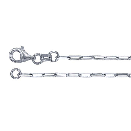 Sterling Silver 1,8 mm fasad oval kabelkedja