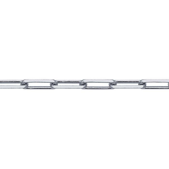 Catena a cavo ovale smussata in argento sterling 2,4 mm