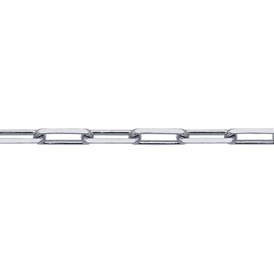 Sterling Silver 2,4 mm avfasad oval kabelkedja