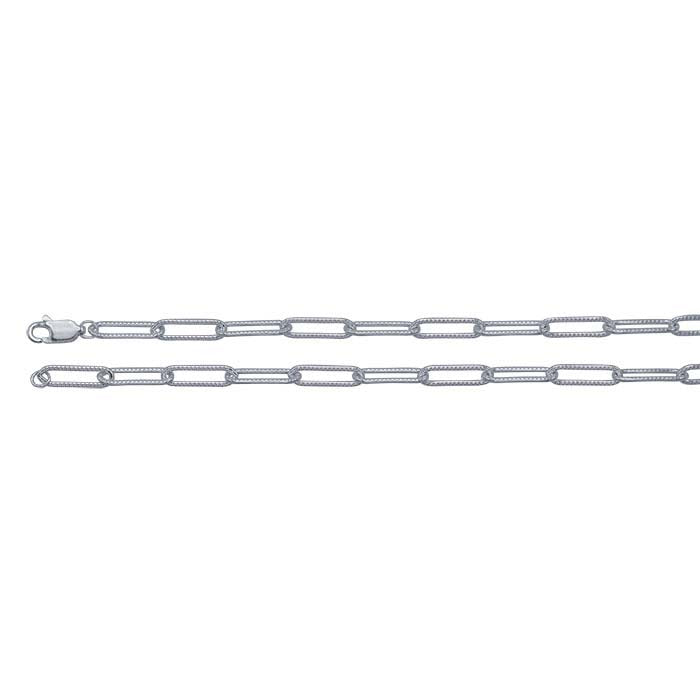 Sterling Silver 3.1 Patterned Cable Chain