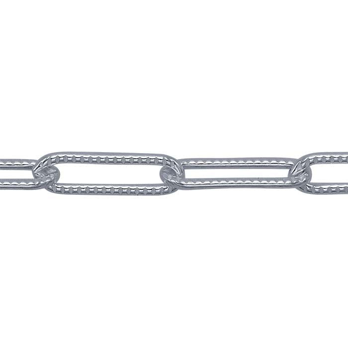 Sterling Silver 3.1 Patterned Cable Chain