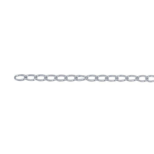 Argentium® Silver 1mm Curb Chain, By the Foot