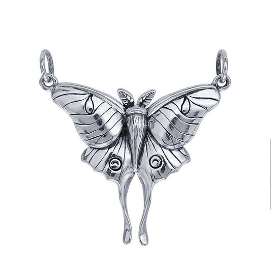 Sterling Silver Luna Moth Festoon Pendant