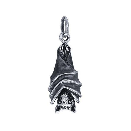Sterling Silver Hanging Bat Pendant