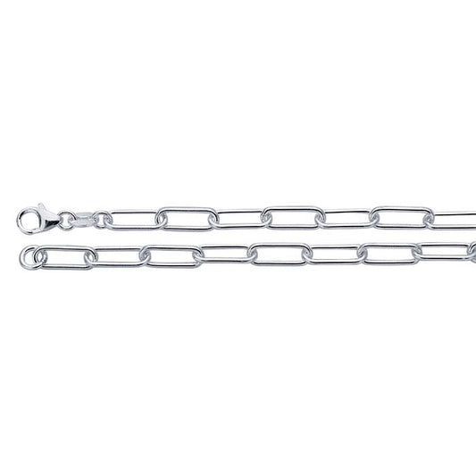 Sterling Silver 4,3 mm Oval Kabelkedja
