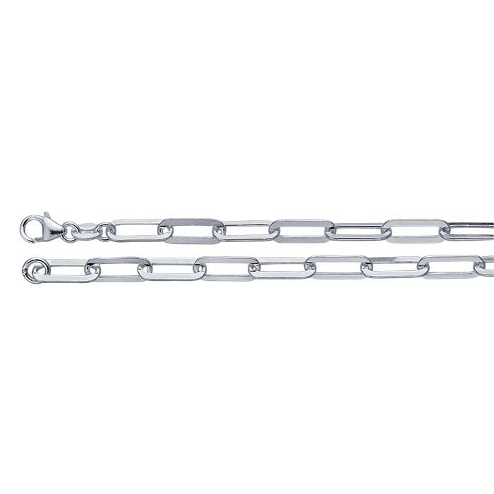 Sterling Silver 4.6mm Flat Oval Cable Chain