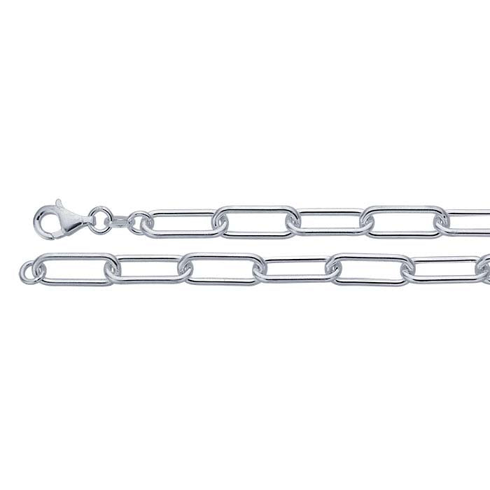 Sterling Silver Elongated Oval Cable Chain