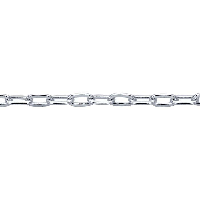 Sterling Silver Flat Oval Cable Chain