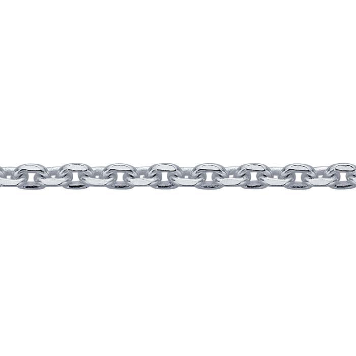 Sterling Silver 1.6mm Diamond-Cut Oval Cable Chain