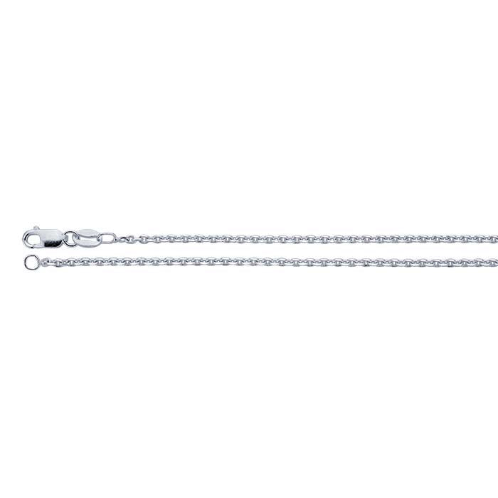 Sterling Silver 1.6mm Diamond-Cut Oval Cable Chain