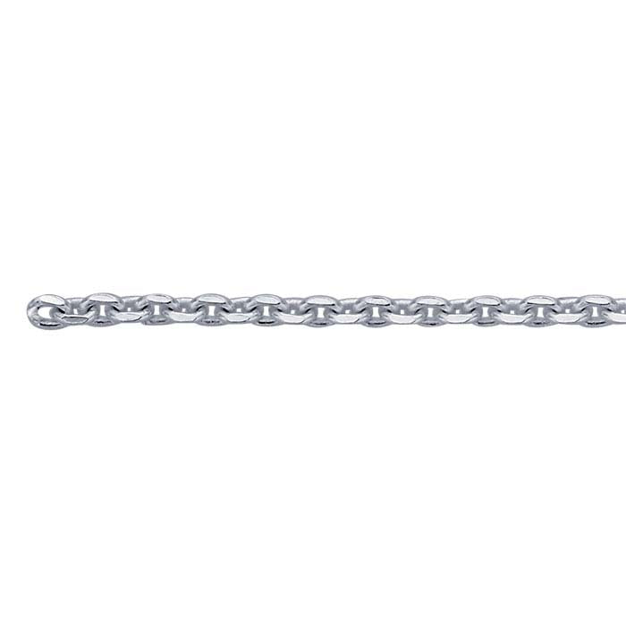 Sterling Silver 1.6mm Diamond-Cut Oval Cable Chain