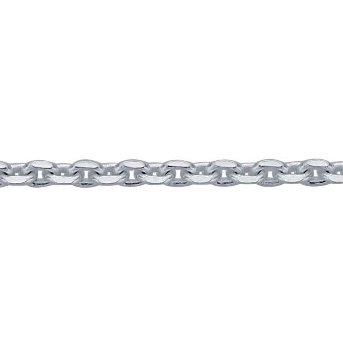 Sterling Silver 1.6mm Diamond-Cut Oval Cable Chain