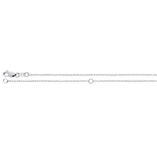 Sterling Silver 1mm Cable Chain, Adjustable