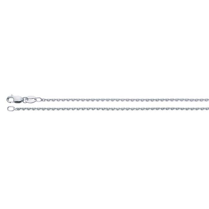 Sterling Silver 1.6mm Diamond-Cut Oval Cable Chain