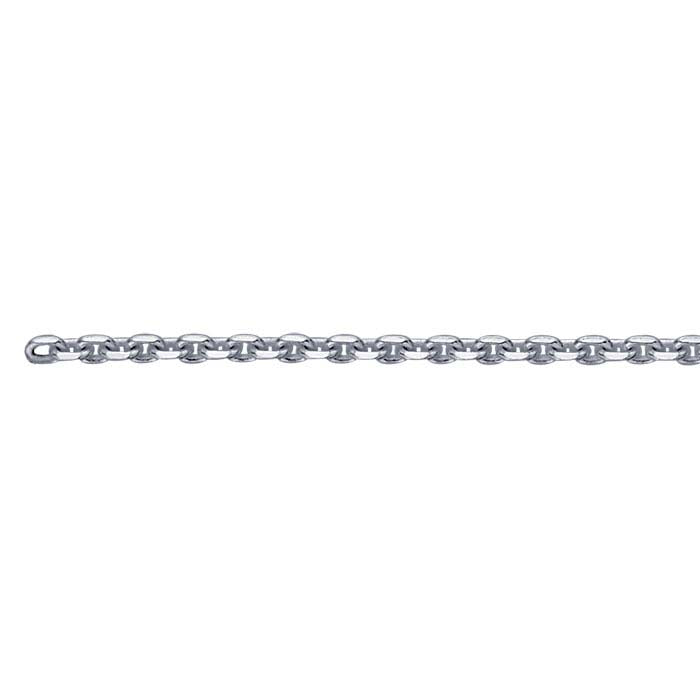 Sterling Silver 1.6mm Diamond-Cut Oval Cable Chain