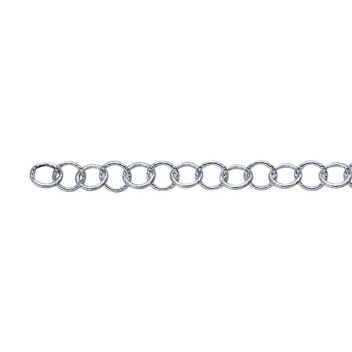 Sterling Silver 3.2mm Pattern Oval Cable Chain