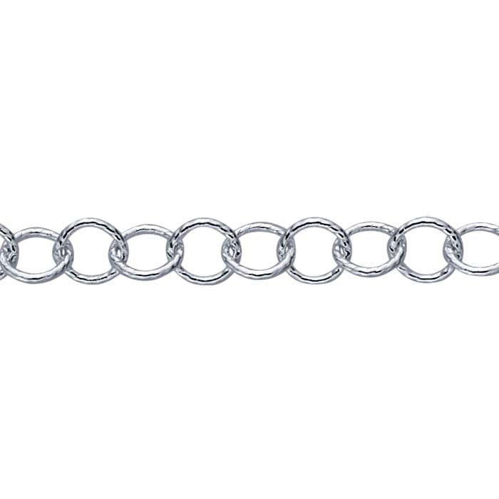 Sterling Silver 3.2mm Pattern Oval Cable Chain