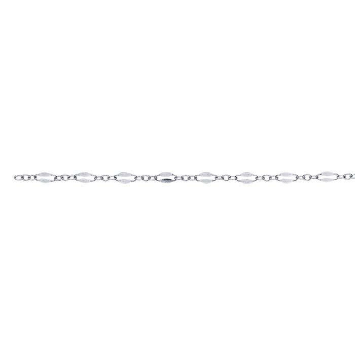 Sterling Silver 2.3mm Dapped Cable Chain, By the Foot