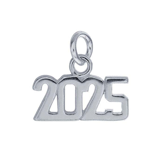 Charm „2025“ aus Sterlingsilber
