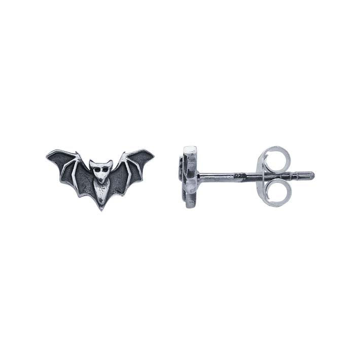 Sterling Silver Bat Post Earrings