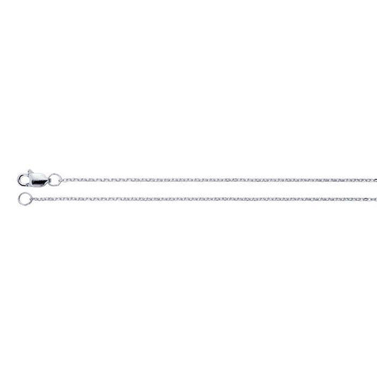 Sterling Silver 1mm diamantkapad kabelkedja
