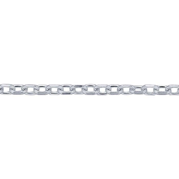 Sterling Silver Diamond-Cut Cable Chain