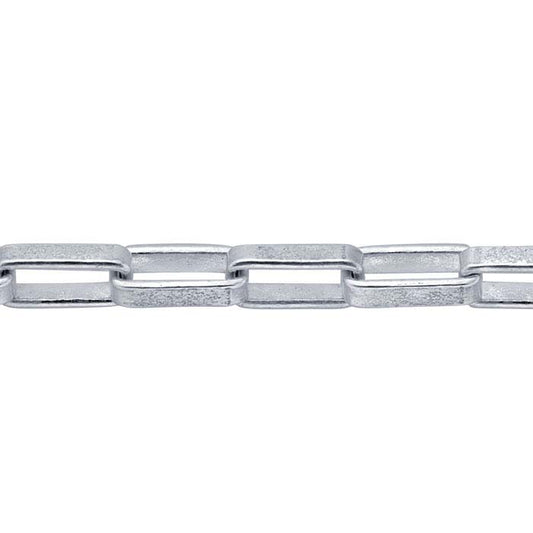 Sterling Silver 2mm Elongated Box Chain, By the Foot