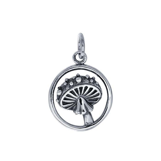 Sterling Silver Agaric Mushroom Charm