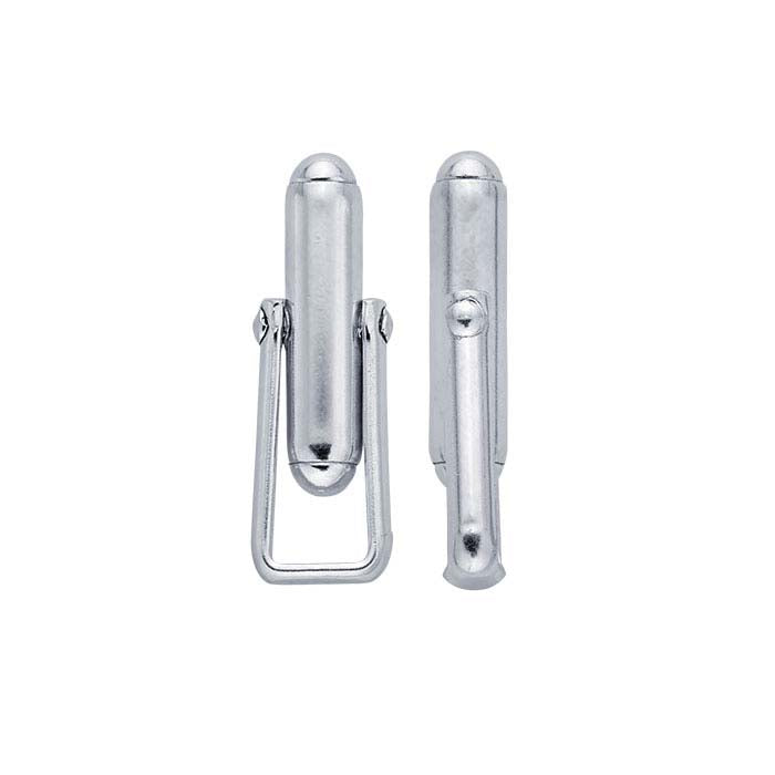 Sterling Silver Hinged One-Piece Cuff Link Back