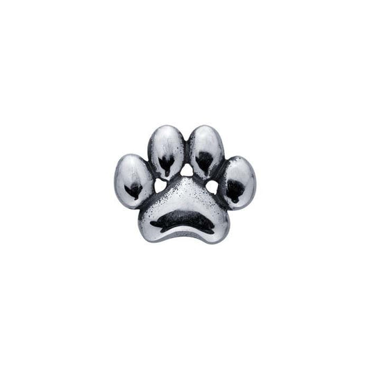 Sterling Silver Paw Print Component