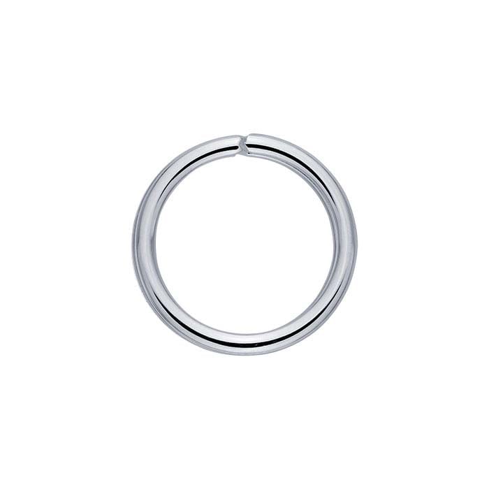 Sterling Silver Half-Round Wire 30mm Round Split Ring