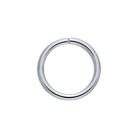 Sterling Silver Half-Round Wire 30mm Round Split Ring