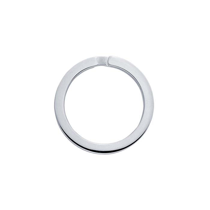Sterling Silver Flat Round 34mm Wire Split Ring
