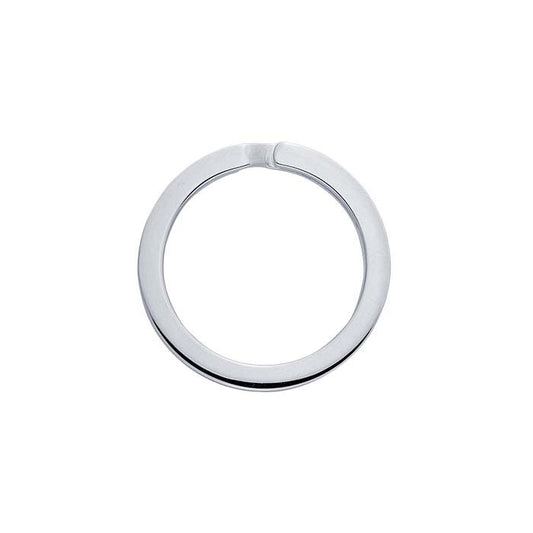スターリングシルバー フラットラウンド 34mm ワイヤースプリットリング