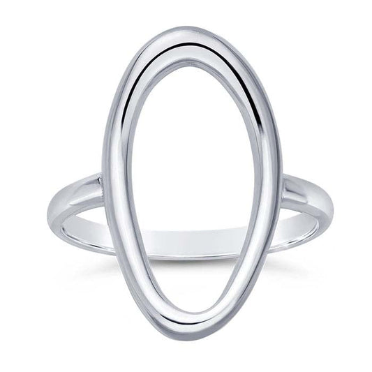 Sterling Silver Organic Oval Ring
