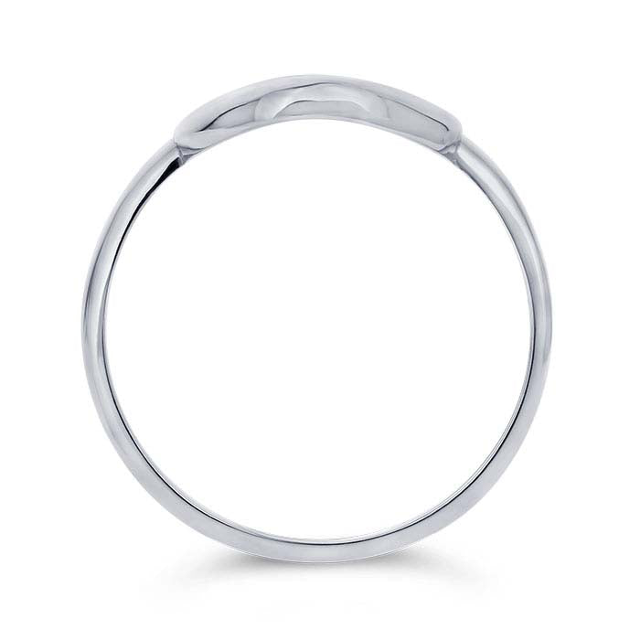 Sterling Silver Organic Oval Ring